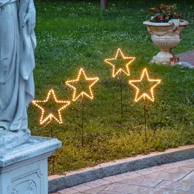 Lotti LED-Gartensterne, 4er-Set • LED-Deko, -Kerzen & -Figuren bei