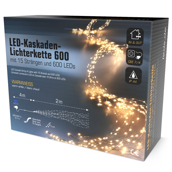 Micro LED Lichterkette mit bis zu 700 LEDs und 250 cm Länge